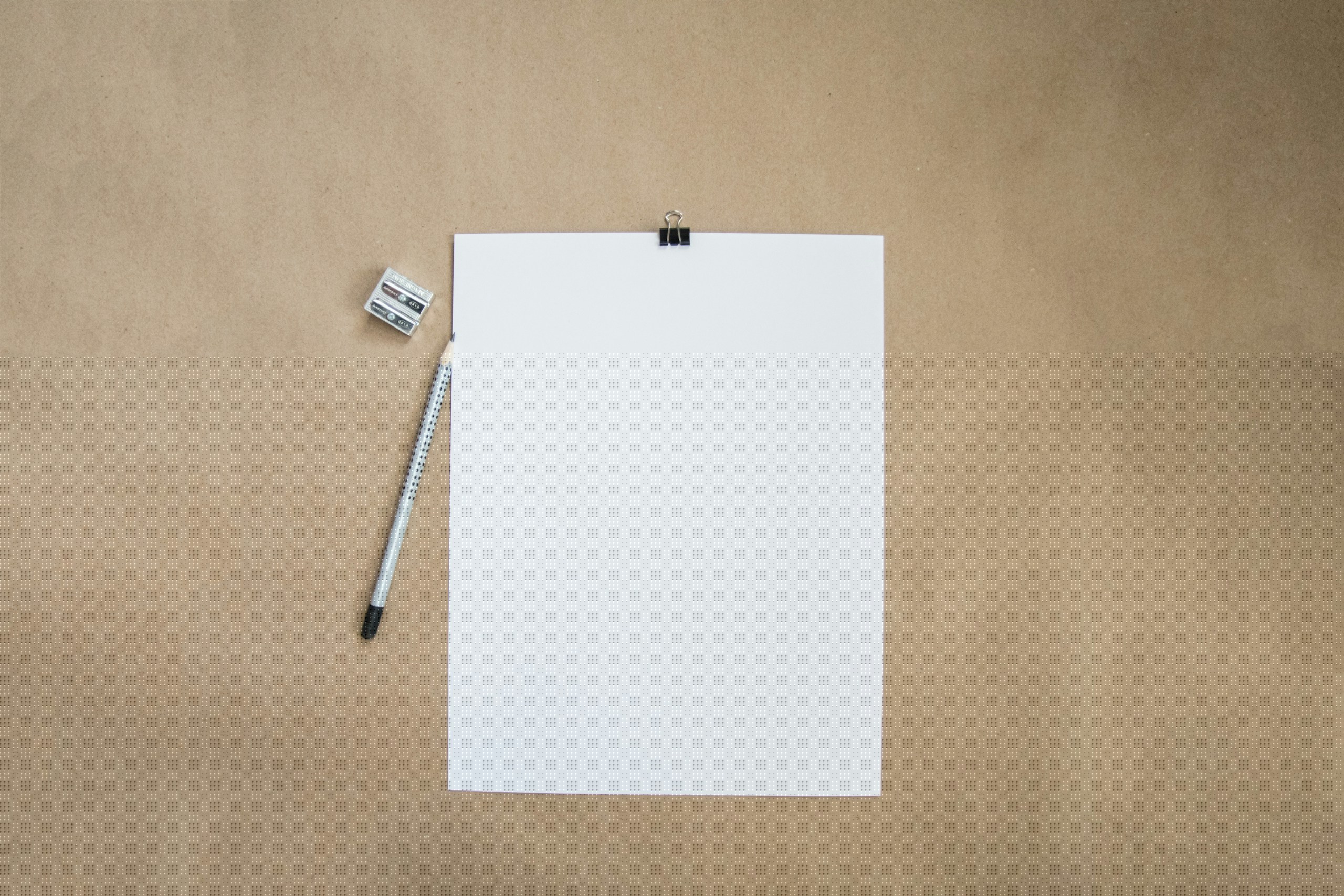 Blank Paper and Pencil